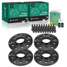 4 Pcs 0.39 inch Black 5x4.41 to 5x3.94 inches Wheel Adapters M14x1.5 57.1mm