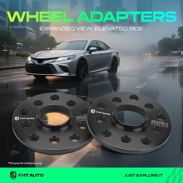 4 Pcs 0.39 inch Black 5x4.41 to 5x3.94 inches Wheel Adapters M14x1.5 57.1mm for Audi A3