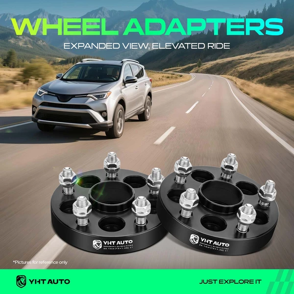 2 Pcs 1 inches Black 5x3.94 to 5x4.5 inches Wheel Adapters M12x1.25 56.1mm for 2013-2016 Scion FR-S