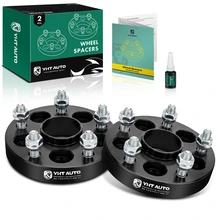 2 Pcs 1 inches Black 5x3.94 to 5x4.5 inches Wheel Adapters M12x1.25 56.1mm