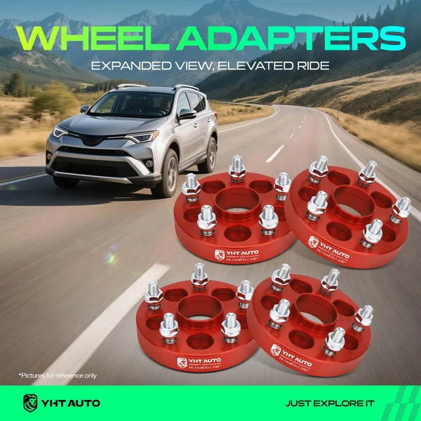4 Pcs 1 inch Red 5x4.5 to 5x3.94 inches Wheel Adapters M12x1.25 56.1mm for Subaru Forester
