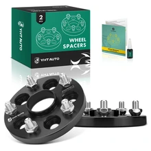 2 Pcs 0.59 inches Black 5x3.94 to 5x4.5 inches Wheel Adapters M12x1.25 56.1mm