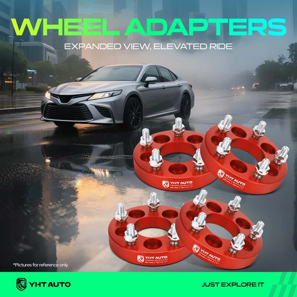 4 Pcs 1 inches Red 5x4.5 to 5x3.94 inches Wheel Adapters M12x1.5 64.1mm for 2008-2014 Scion xD