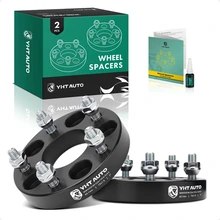 2 Pcs 1 inches Black 5x4.33 to 5x4.5 inches Wheel Adapters M12x1.5 65.1mm