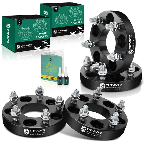 4 Pcs 1 inches 5 x 3.94 to 5 x 4.5 Wheel Adapters M12x1.5 78.1mm for 1982-1989 Chevrolet Celebrity