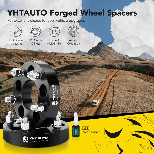 2 Pcs 1.25 inches Black 5x5 to 5x4.5 inches Wheel Adapters M12x1.5 73mm for 2001-2003 Acura CL