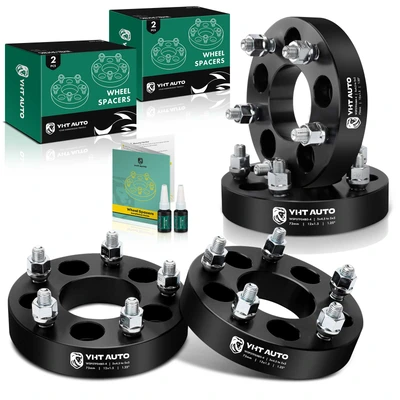 4 Pcs 1.25 inches 5 x 5 to 5 x 4.5 inches Wheel Adapters M12x1.5 73mm