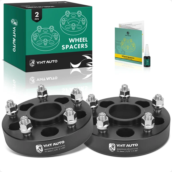 2 Pcs 1.25 inches Black 5x4.5 to 5x5 inches Wheel Adapters 0.5 inch x 20 71.5mm for 1997-2010 Mercury Mountaineer