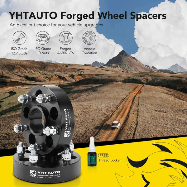 2 Pcs 1.5 inches Black 5x4.5 to 5x5 inches Wheel Adapters 0.5 inch x 20 71.5mm for 2008-2019 Ford Taurus