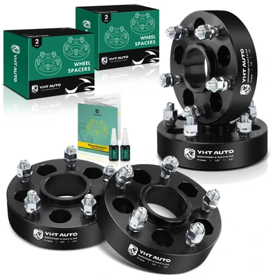 4 Pcs 1.5 inches Black 5x4.5 to 5x5 inches Wheel Adapters 0.5 inch x 20 71.5mm