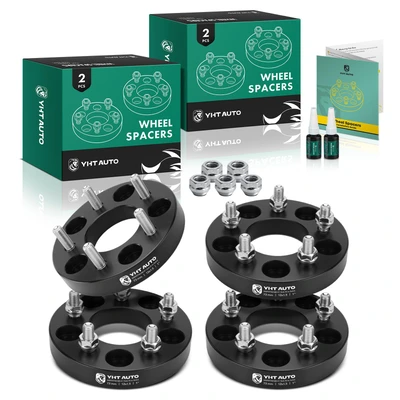4 Pcs 1 inch Black 5x4.75 to 5x4.5 inches Wheel Adapters M12x1.5 73mm