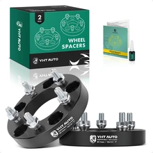 2 Pcs 1 inch Black 5x5 to 5x4.5 inches Wheel Adapters M12x1.5 87.1mm