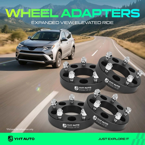 4 Pcs 1.25 inches Black 5x5 to 5x5.5 inches Wheel Adapters M20x0.5 78.3mm for Chevrolet GMC