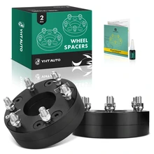 2 Pcs 2 inches Black 5x5 to 6x5.5 inches Wheel Adapters M14x1.5 78.1mm