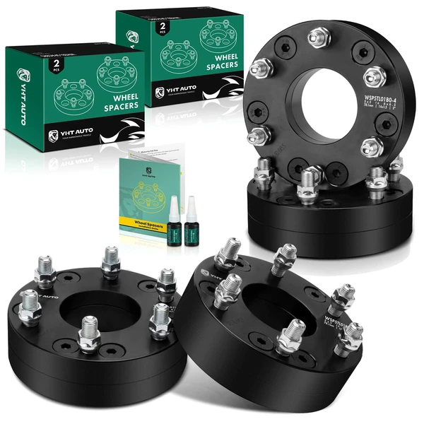 4 Pcs 2 inches Black 5x5 to 6x5.5 inches Wheel Adapters M14x1.5 78.1mm for 1979-1986 GMC K1500