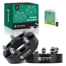 2 Pcs 1.5 inches Black 5x5 to 5x5.5 inches Wheel Adapters 0.5 inch x 20 87.1mm