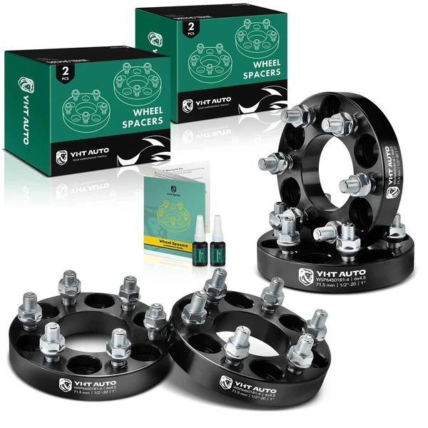 4 Pcs 1 inches Black 6x4.5 to 6x4.5 inches Wheel Spacers 0.5 Inches x 20 71.5mm for Dodge Dakota 1991-2004