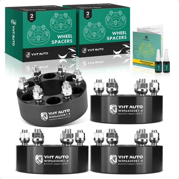 4 Pcs 2 inches Black 6x4.5 to 6x4.5 inches Wheel Spacers 0.5 Inches x 20 71.5mm for Dodge Dakota Viper