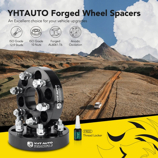 2 Pcs 1.25 inches Black 6x4.72 to 6x4.72 inches Wheel Spacers M14x1.5 66.9mm for 2015-2022 Chevrolet Colorado