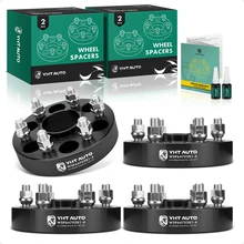 4 Pcs 1.25 inches Black 6x4.72 to 6x4.72 inches Wheel Spacers M14x1.5 66.9mm for 2017-2023 GMC Acadia