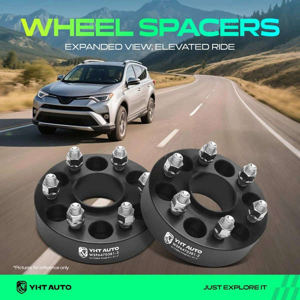 2 Pcs 1.5 inches Black 6x4.72 to 6x4.72 inches Wheel Spacers M14x1.5 66.9mm for 2019-2023 Chevrolet Blazer