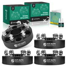 4 Pcs 1.5 inches Black 6x4.72 to 6x4.72 inches Wheel Spacers M14x1.5 66.9mm