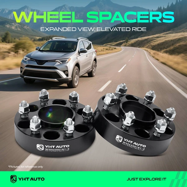 2 Pcs 1.5 inches Black 6x5 to 6x5 inches Wheel Spacers M12x1.5 78.1mm for 2002-2004 Oldsmobile Bravada