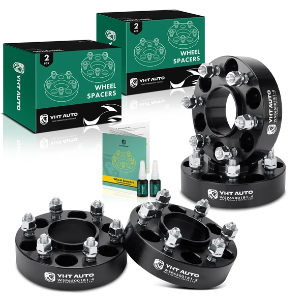 4 Pcs 1.5 inches Black 6x5 to 6x5 inches Wheel Spacers M12x1.5 78.1mm for 2002-2009 GMC Envoy