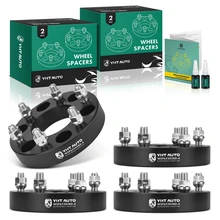 4 Pcs 1.25 inches Black 6x5.3 to 6x5.3 inches Wheel Spacers M14x2 87mm for 2003-2014 Ford Expedition