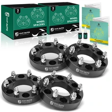 4 Pcs 1.25 inches Black 6x5.3 to 6x5.3 inches Wheel Spacers M14x2 87mm