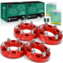 4 Pcs 1.25 inches Red 6x5.3 to 6x5.3 inches Wheel Spacers M14x2 87mm