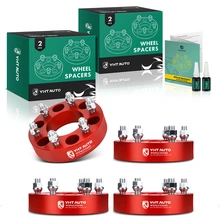 4 Pcs 1.5 inches Red 6x5.3 to 6x5.3 inches Wheel Spacers M14x2 87mm