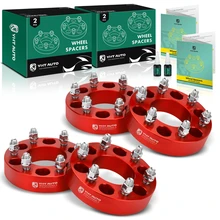 4 Pcs 1.5 inches Red 6x5.3 to 6x5.3 inches Wheel Spacers M14x2 87mm