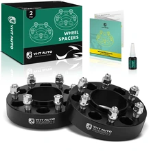 2 Pcs 1.5 inches Black 6x5.3 to 6x5.3 inches Wheel Spacers M14x1.5 87mm for 2015-2023 Lincoln Navigator