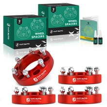 4 Pcs 1.25 inches Red 6x5.5 to 6x5.5 inches Wheel Spacers M12x1.5 106mm for 2010-2022 Lexus GX460