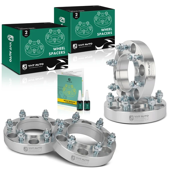 4 Pcs 1.25 inches Silver 6x5.5 to 6x5.5 inches Wheel Spacers M12x1.5 106mm for 2010-2022 Lexus GX460