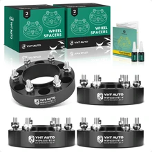 4 Pcs 1.5 inches Black 6x5.5 to 6x5.5 inches Wheel Spacers M12x1.5 106mm