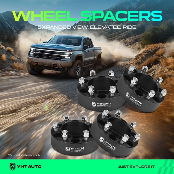 4 Pcs 2 inches Black 6x5.5 to 6x5.5 inches Wheel Spacers M12x1.5 106mm for Toyota Tacoma Lexus GX460