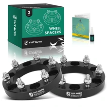 2 Pcs 1 inch Black 6x5.5 to 6x5.5 inches Wheel Spacers M12x1.5 108mm for 2010-2022 Lexus GX460