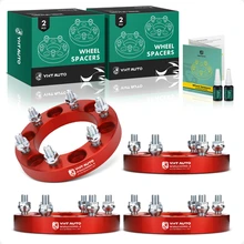 4 Pcs 1 inch Red 6x5.5 to 6x5.5 inches Wheel Spacers M12x1.5 108mm for 2004-2012 GMC Canyon