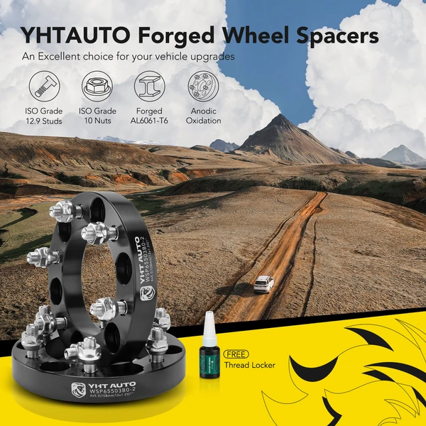 2 Pcs 1 inches Black 6x5.5 to 6x5.5 inches Wheel Spacers M12x1.25 108mm for 1987-2004 Nissan Pathfinder