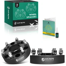 2 Pcs 1.5 inches Black 6x5.5 to 6x5.5 inches Wheel Spacers M14x1.5 78.1mm for 2003-2014 GMC Savana 1500