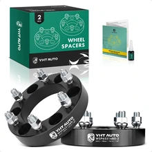 2 Pcs 1.25 inches Black 6x5.5 to 6x5.5 inches Wheel Spacers M14x1.5 108mm for 1988-2000 GMC C2500