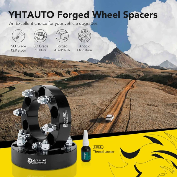 2 Pcs 1.5 inches Black 6x5.5 to 6x5.5 inches Wheel Spacers M14x1.5 108mm for 1988-2000 Chevrolet C2500