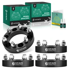 4 Pcs 1.25 inches Black 6x5.5 to 6x5.5 inches Wheel Spacers M12x1.5 108mm