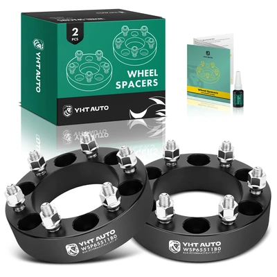 2 Pcs 1.5 inches Black 6x5.5 to 6x5.5 inches Wheel Spacers M12x1.5 108mm for 1984-2002 Isuzu Trooper
