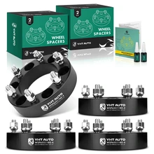 4 Pcs 1.5 inches Black 6x5.5 to 6x5.5 inches Wheel Spacers M12x1.5 108mm