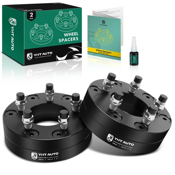 2 Pcs 6 x 5.5 inch to 5 x 4.5 inch Wheel Adapters 14x1.5 inch 108 mm 2 inch for 1999-2000 2002-2025 Cadillac Escalade