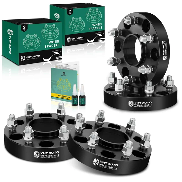 4 Pcs 1.25 inches Black 6x5.5 to 6x5.5 inches Wheel Spacers M14x1.5 78.1mm for 1992-1994 Chevrolet Blazer