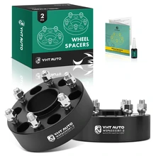 2 Pcs 2 inches Black 6x5.5 to 6x5.5 inches Wheel Spacers M14x1.5 78.1mm